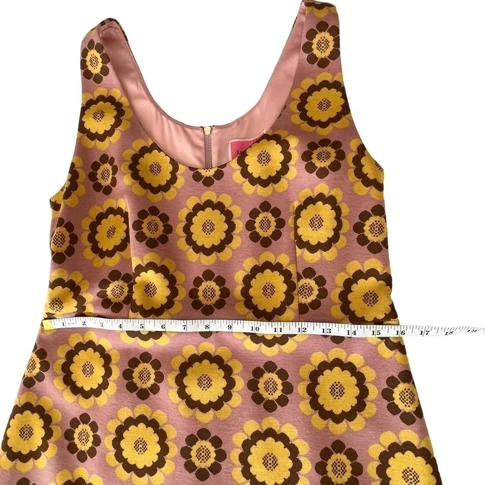KATE SPADE Geo Floral Jacquard Midi Dress Size 10